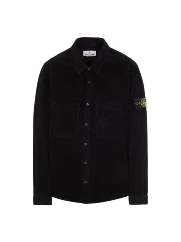 Logo Oversized Cotton Long Sleeve Shirt Navy - STONE ISLAND - BALAAN 2