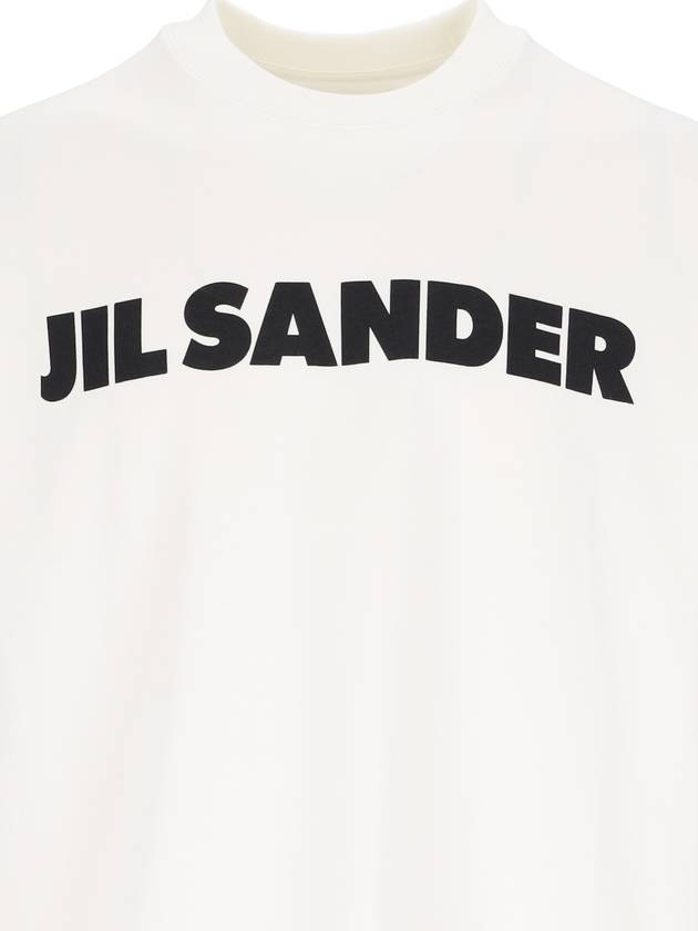 Men's Logo Cotton Short Sleeve T-Shirt White - JIL SANDER - BALAAN 4