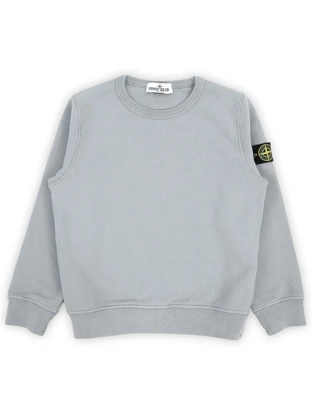 Kids Wappen Patch Organic Cotton Fleece Sweatshirt Grey - STONE ISLAND - BALAAN 4