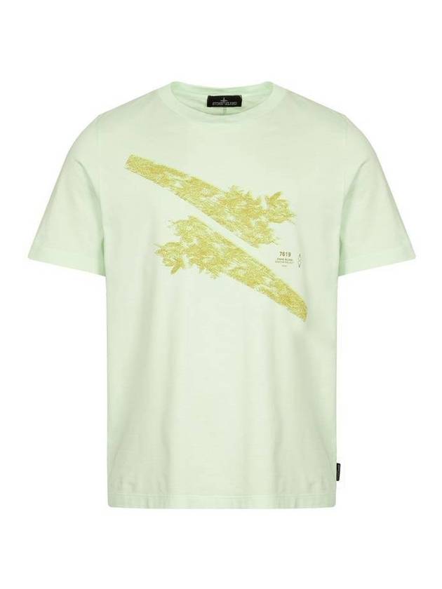 Shadow Project Graphic Short Sleeve T-Shirt Light Green - STONE ISLAND - BALAAN 1