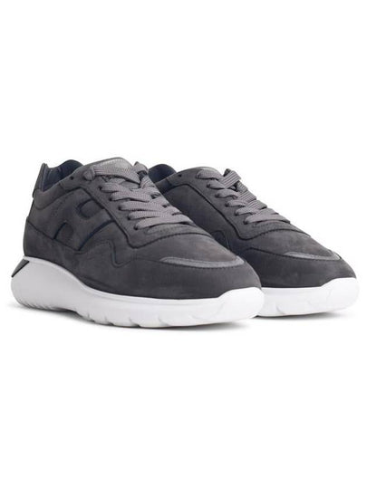 Hogan 'Interactive' Grey Nubuck Leather Sneakers - HOGAN - BALAAN 2