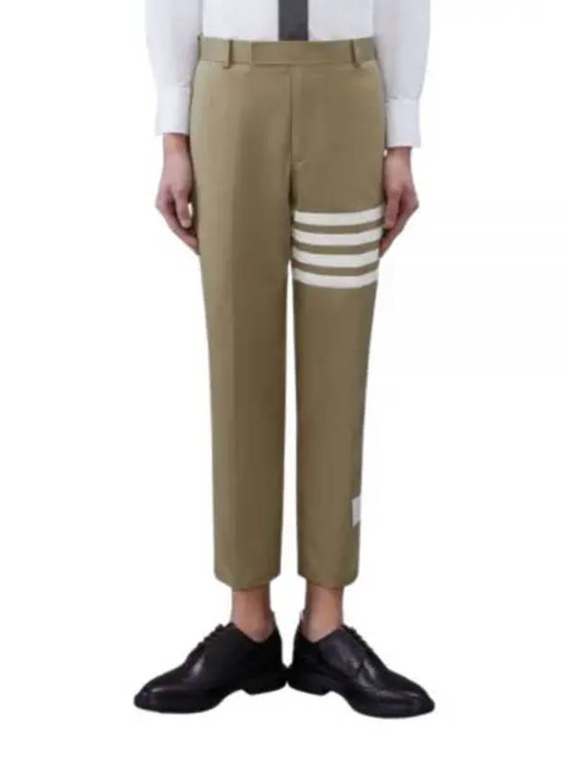 Diagonal Unconstructed Chino Straight Pants Beige - THOM BROWNE - BALAAN 2