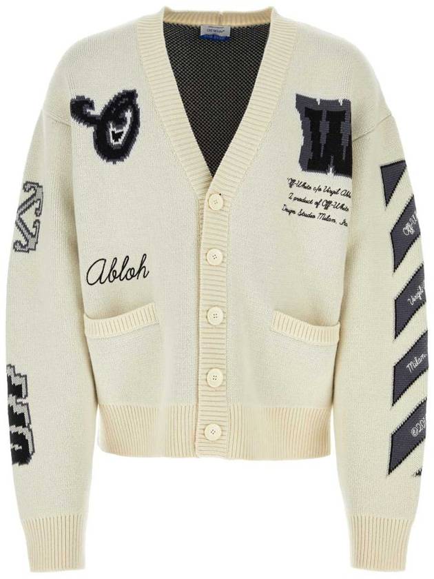 cardigan OMHB019C99KNI001 6110 B0441001190 - OFF WHITE - BALAAN 2