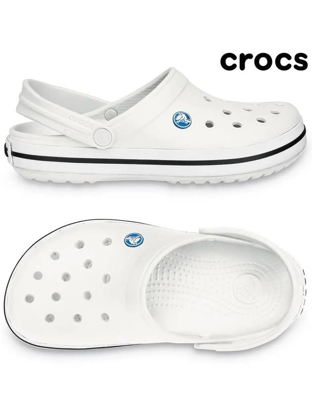 Crocband Clog White 11016 100 - CROCS - BALAAN 1