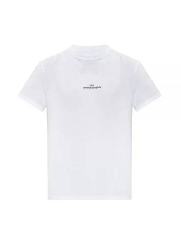 Reverse Embroidered Logo Stitched Cotton Short Sleeve T-Shirt White - MAISON MARGIELA - BALAAN 2