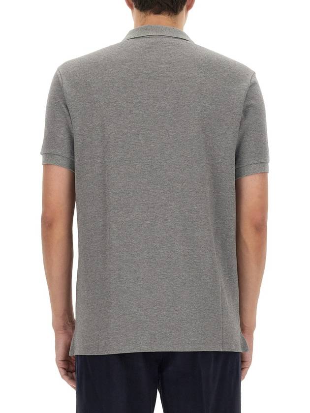 Regular Fit Zebra Logo Short Sleeve Polo Shirt Grey - PAUL SMITH - BALAAN 4