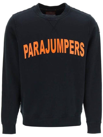 Caleb Logo Print Cotton Sweatshirt Black - PARAJUMPERS - BALAAN 1