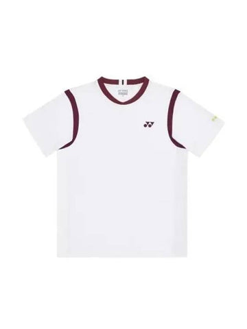 YONEX 235TS017M White Men s Cut Point Short Sleeve T Shirt - YOUNESS - BALAAN 1