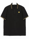 Medusa Head Embroidery Cotton Polo Shirt Black - VERSACE - BALAAN 3