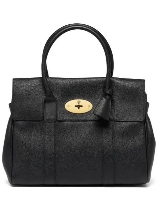 Small Bayswater Classic Grain Tote Bag Black - MULBERRY - BALAAN 6