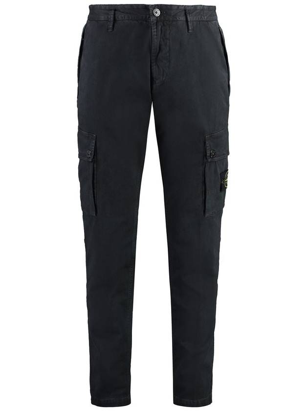 Compass Badge Cargo Straight Pants Black - STONE ISLAND - BALAAN 2