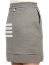 Double Face 4 Bar Knit Mini A Line Skirt Grey - THOM BROWNE - BALAAN 11