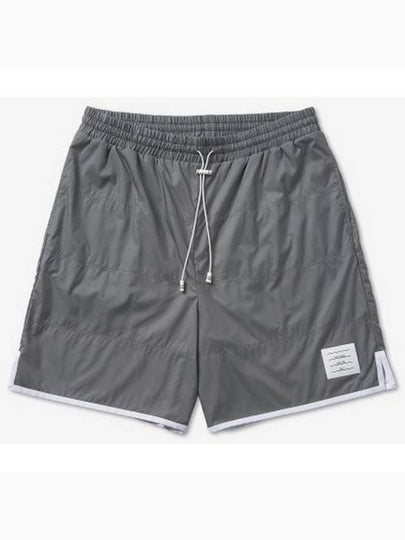 Ripstop Jersey Lining Track Shorts Grey - THOM BROWNE - BALAAN 2