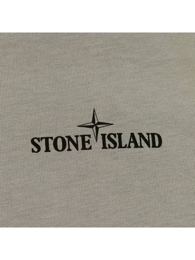 Kids Logo Print Short Sleeve T-Shirt Dust Grey - STONE ISLAND - BALAAN 5