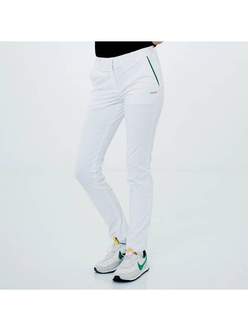 Summer stretch slim fit pants women WHITE - TRIMERE - BALAAN 1