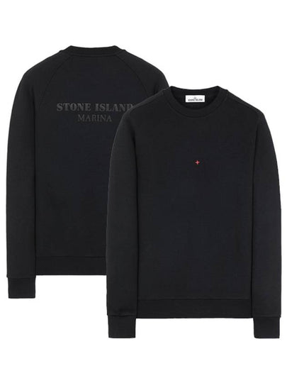 Marina Logo Patch Sweatshirt Black - STONE ISLAND - BALAAN 2