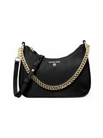 Jet Set Charm Medium Logo Shoulder Bag Black - MICHAEL KORS - BALAAN 1