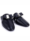 Salvatore Brizza Bow Leather Bloafers Black - SALVATORE FERRAGAMO - BALAAN.