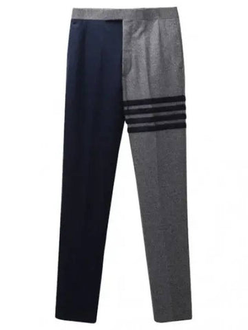 Diagonal stripe fun mix detail felted yarn backstrap pants cotton chinos - THOM BROWNE - BALAAN 1