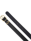 Round Interlocking G Leather Belt Navy - GUCCI - BALAAN 4