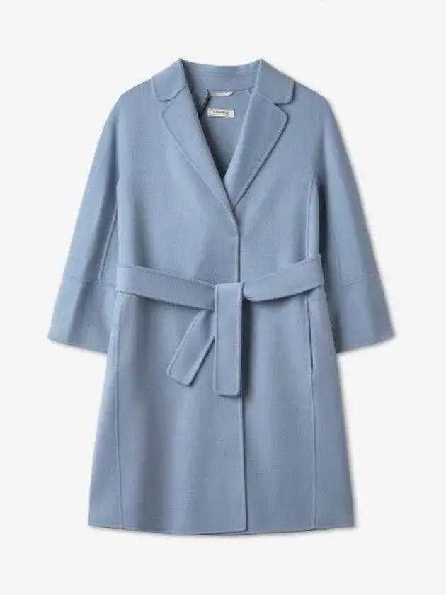 Max Mara Arona Belt Coat Blue 90111121600077 - S MAX MARA - BALAAN 1