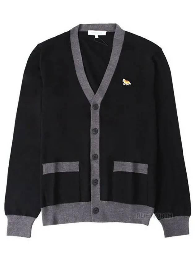 Baby Fox Patch Regular Cardigan Black - MAISON KITSUNE - BALAAN 2