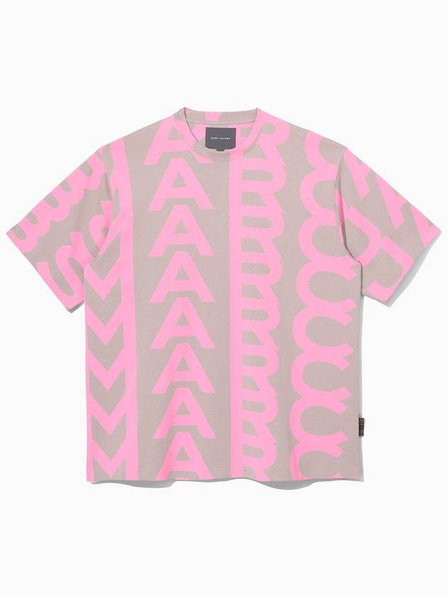 Monogram Big T-Shirt_Taupe/Pink(C602P26SP22-296) - MARC JACOBS - BALAAN 1