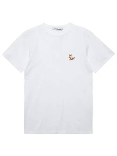 Chillax Fox Patch Classic Short Sleeve T-Shirt White - MAISON KITSUNE - BALAAN 2