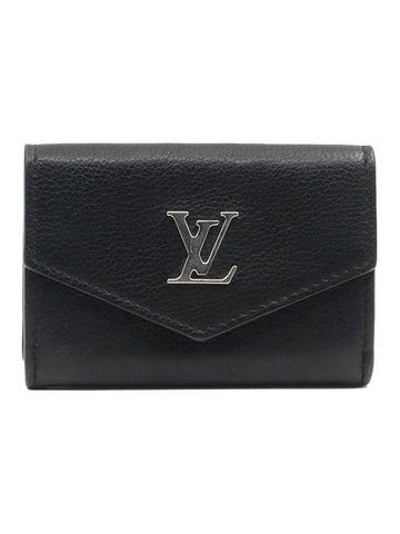 Black Calfskin Silver Lock Mini Wallet M63921 - LOUIS VUITTON - BALAAN 1