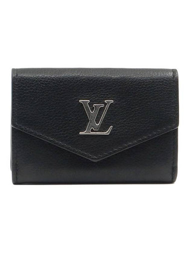 Black Calfskin Silver Lock Mini Wallet M63921 - LOUIS VUITTON - BALAAN 1