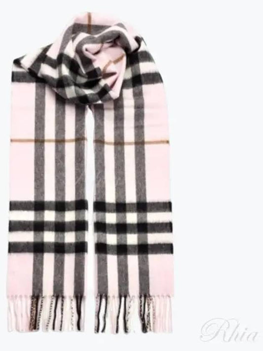 Check Cashmere Scarf Rose - BURBERRY - BALAAN 2