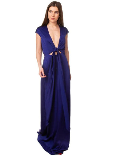 Satin 170cm length long S size women's gala party dress - VICTORIA BECKHAM - BALAAN 1