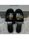 BB Leather Slipper Heels Black - BALENCIAGA - BALAAN 4