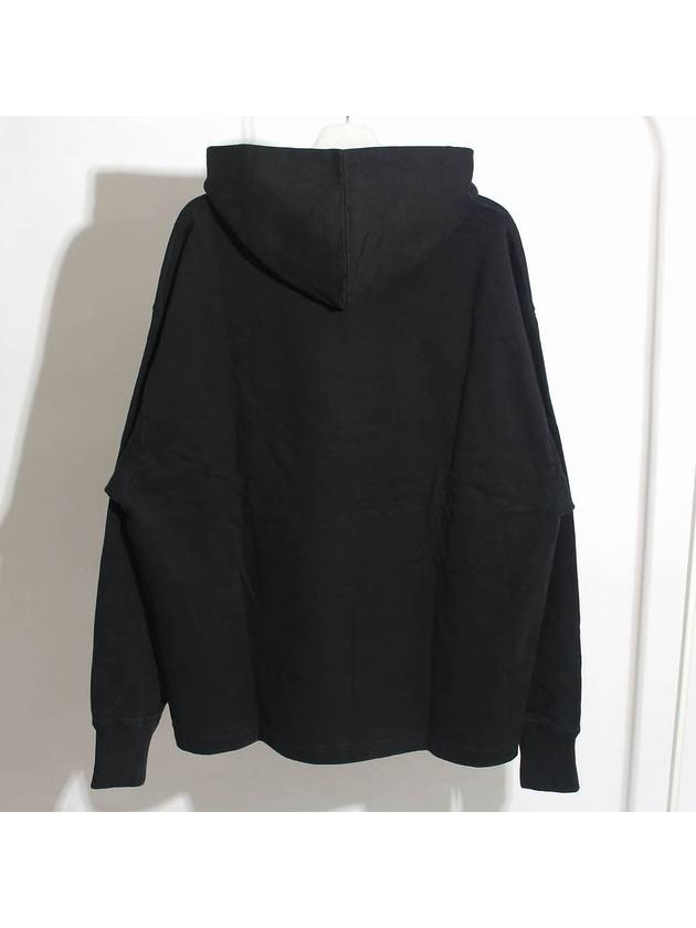 Logo Print Oversized Fit Hoodie Black - ACNE STUDIOS - BALAAN 3