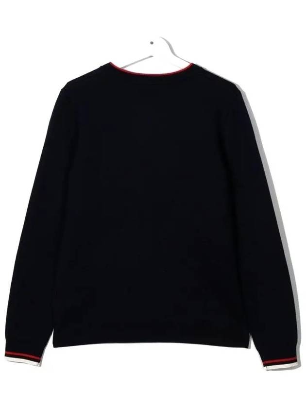 Kids Check Teddy Bear Knit Navy 8052639 - BURBERRY - BALAAN 3