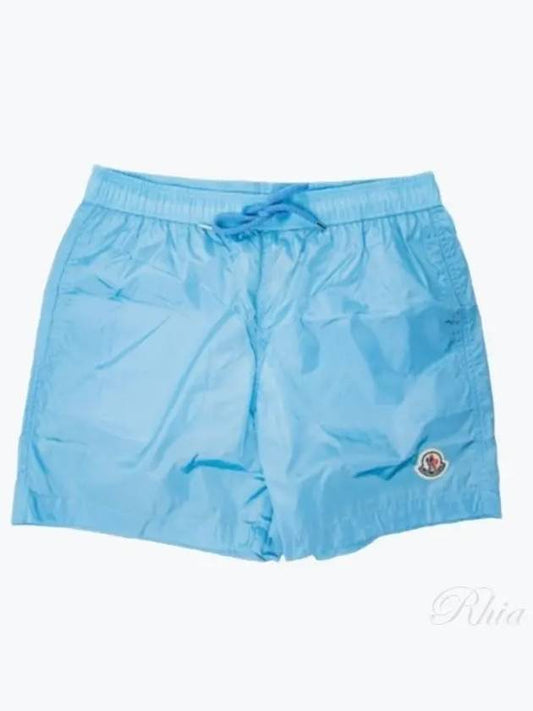 Logo Swim Shorts Blue - MONCLER - BALAAN 2