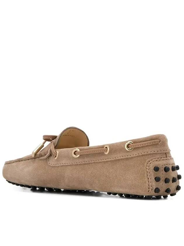 Gommino Suede Driving Shoes Beige - TOD'S - BALAAN 4