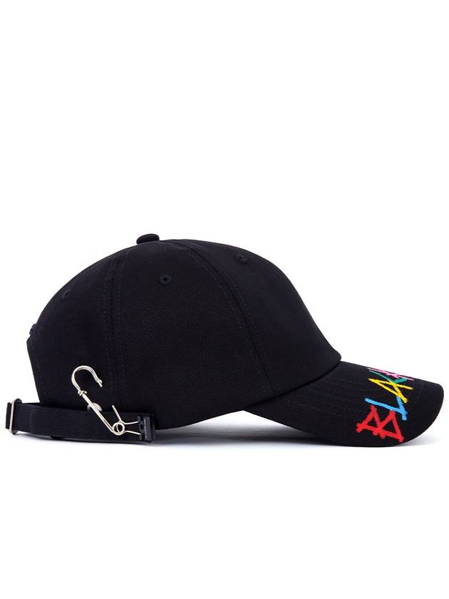 e BBD slogan patch rainbow graffiti logo ball cap black - BLACKBLOND - BALAAN 3