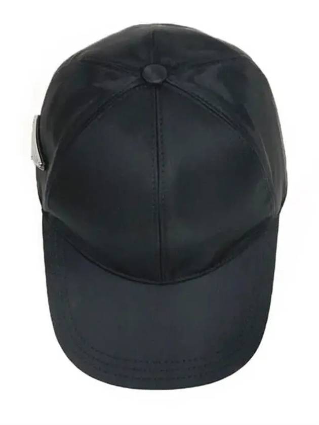 Re-Nylon Triangle Logo Baseball Cap Black - PRADA - BALAAN 3