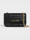 Monochrome Matelasse Chain Shoulder Bag Black - CELINE - BALAAN 8