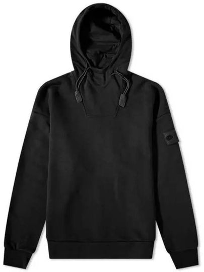 Ghost Piece Cotton Fleece Hoodie Black - STONE ISLAND - BALAAN 2