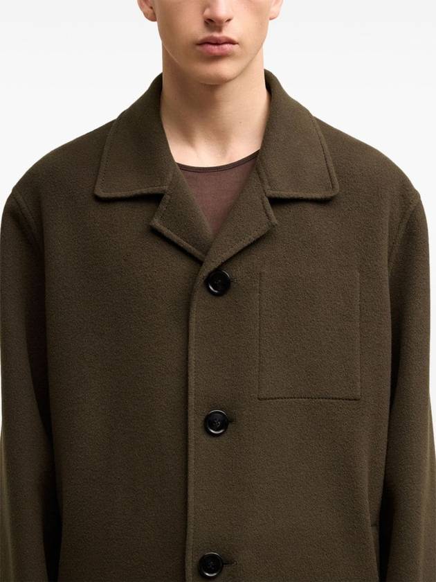 Breasted Four Button Double Side Cashmere Single Coat Dark Coffee - AMI - BALAAN 6