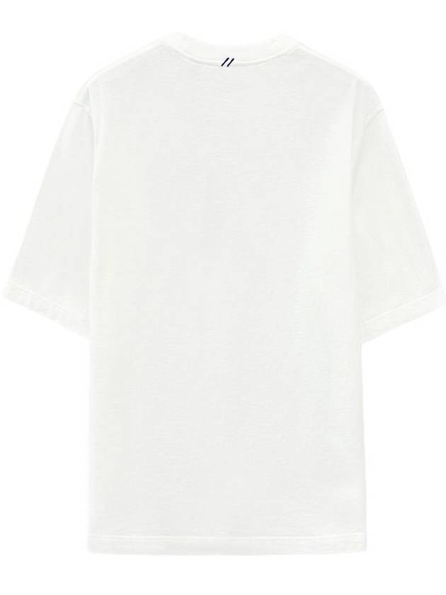 Logo Patch Cotton Jersey Short Sleeve T-Shirt Ivory - BURBERRY - BALAAN 3