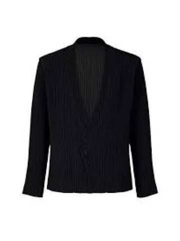 Tailored Pleated 2 Jacket Black - ISSEY MIYAKE - BALAAN 1