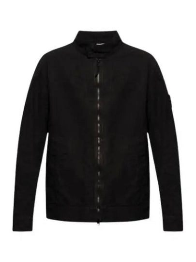 Tela Mock Neck Zip-up Jacket Black - STONE ISLAND - BALAAN 2