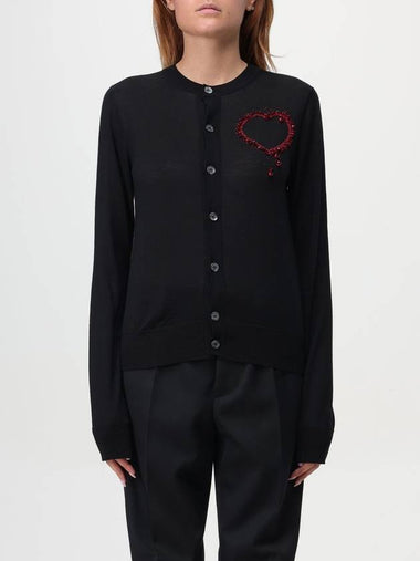 Cardigan Dsquared2 in lana con cuore di cristalli - DSQUARED2 - BALAAN 1