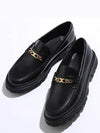 Triomphe Magaret Chain Chunky Leather Loafers Black - CELINE - BALAAN 2