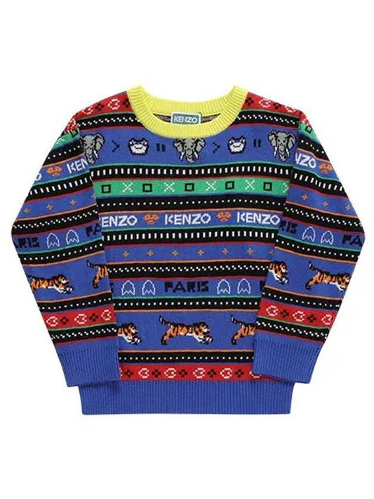 K25830 829 JUNGLE GAME Palette Pixel Junior Knit - KENZO - BALAAN 1