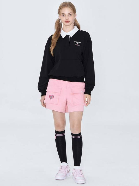 Falling in Golf Pocket Short Pants Pink - GOXO - BALAAN 1