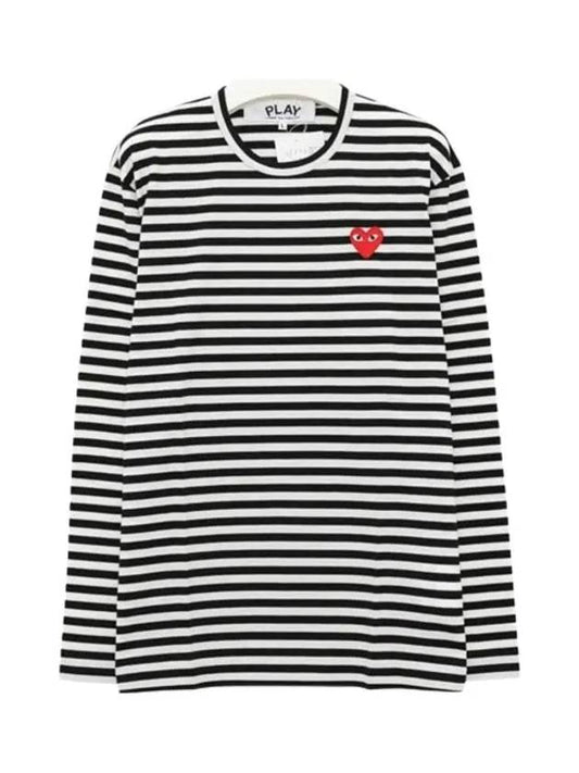 Men s Striped Long Sleeve T Shirt P1T164 BLACKWHITE - COMME DES GARCONS - BALAAN 1